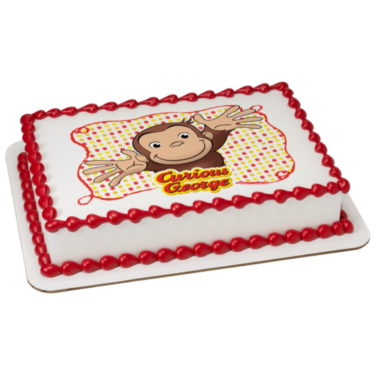 Curious George® Let's Celebrate Edible Cake Topper Image - 1/4 Sheet